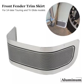 Unbranded Front Fender Trim Skirt Chrome For Harley Electra Glide Road King Classic FLHRC