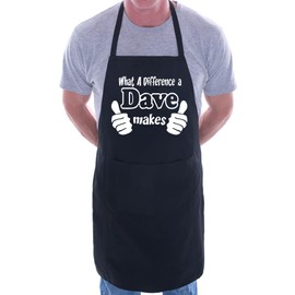 Print4U Dave BBQ Cooking Funny Novelty Apron Black