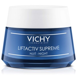 Vichy LiftActiv Supreme Night Cream, Anti Aging Face Cream with Vitamin C & Rhamnose to Firm & Brighten, Suitable for Sensitive Skin