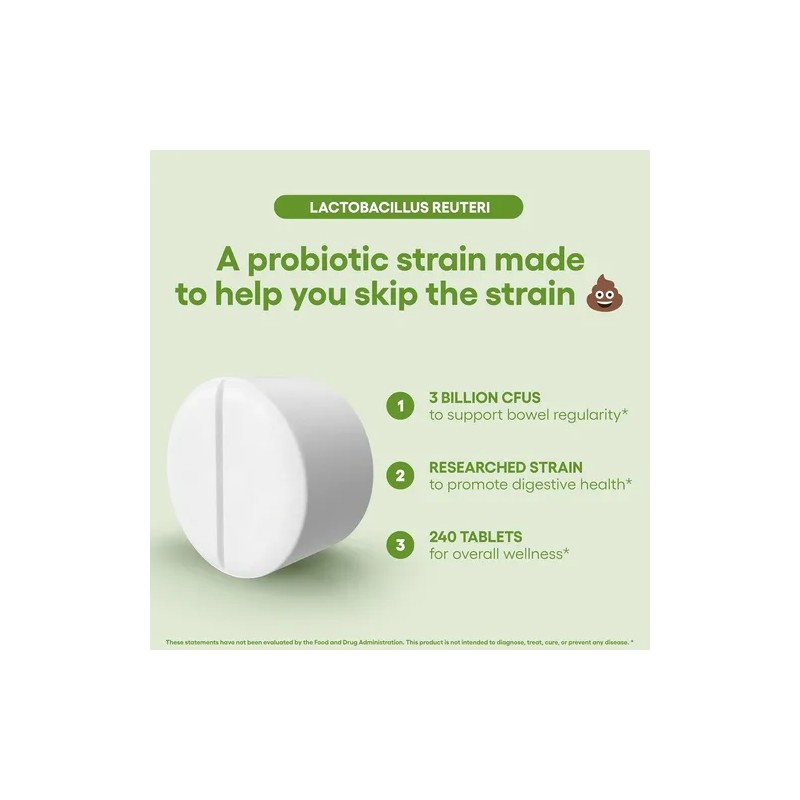 Lactobacillus Reuteri Probioticos Con 240 Tabs Hecho En Usa