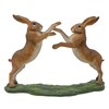 Realistic Hare Ornaments Finished in Natural Colours, Choice of Poses