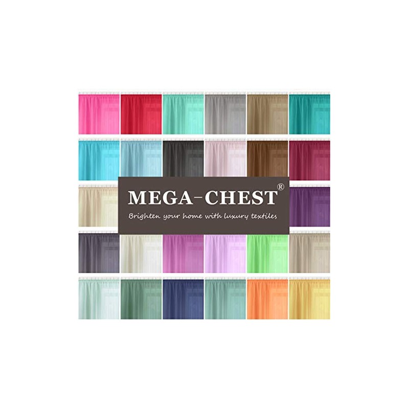 Megachest gathering tape voile curtain(champagne, W 56" x L 90"