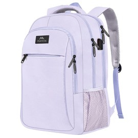 MATEIN Women Backpack, Lightweight Girls School Bag Water Resistant School Backpack 15.6 Inch Laptop Backpack with USB Port Laptop Compartment, Casual Daypack for College Outdoor Travel, Purple