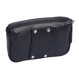 Belt bag Waist bag Bum Bag Travel pouch pack LEAS, Genuine Leather, black - ''LEAS Travel-Line''