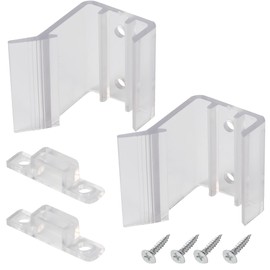 Aussio (2-Set, Clear RV Sliding Mirrored Door Latch H527 Universal Mirror Closet Door Latch Sliding Mirror Door Latch Replacement for RV Camper Motorhome RV Sliding Mirrored Door Interior Hardware