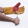 Welding Gloves, Length 35 cm, Leather Welding Gloves, Protective Gloves,