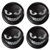 SkinoEu Wheel Centre Cap Stickers 3D Domed 4 Pack 50mm
