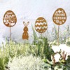CHENBOOW Garden Stake, Pack of 10 Garden Stakes, Easter Rust,