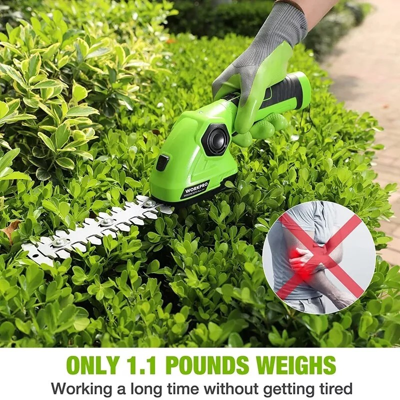 WORKPRO 7.2V 2-IN-1 2.0A Cordless Grass Shear Shrubbery Trimmer Electric