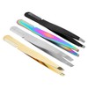 Baluue 3sets Professional Eyebrow Tweezers Slant Tip Hair Removal for