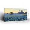 ARTZON Blue Farmhouse Wall Art – Rustic Countryside Blue Flower