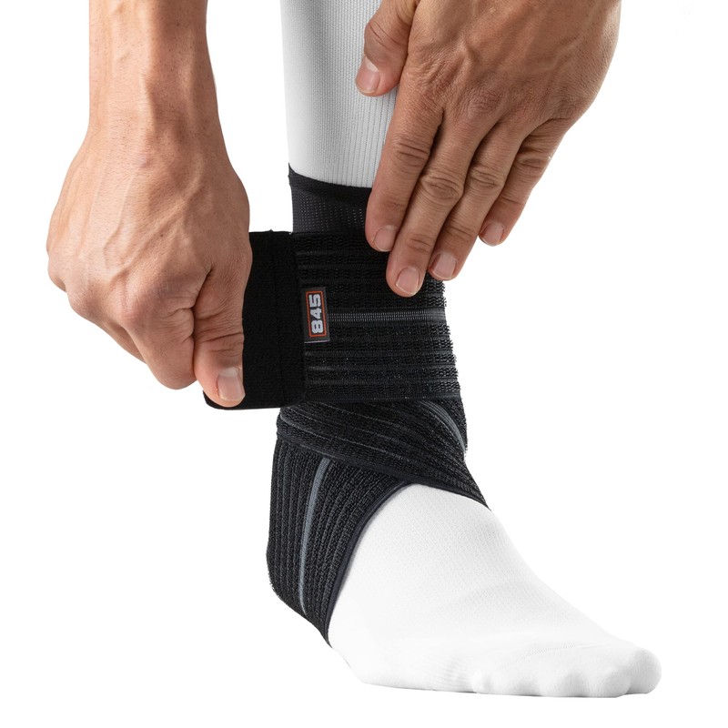 Shock Doctor Ankle Sleeve with Compression Wrap Support (Black, X-Large)