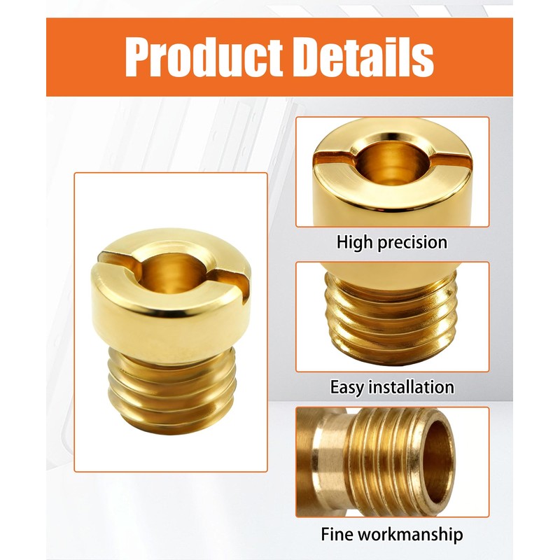 Carburetor Main Jet Kits (Thread size: 1/4"-32) compatible with Holley