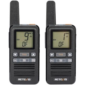 Retevis RB67 Walkie Talkies for Adults, Rechargeable Two Way Radio with USB-C Charger, NOAA, LCD Screen, 1600mAh Battery, Group Call, Portable 2 Way Radios for Family Camping Hiking(2 Pack)