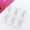 Musegetes False Eyelashes 4D Clear Band False Eyelashes Natural False