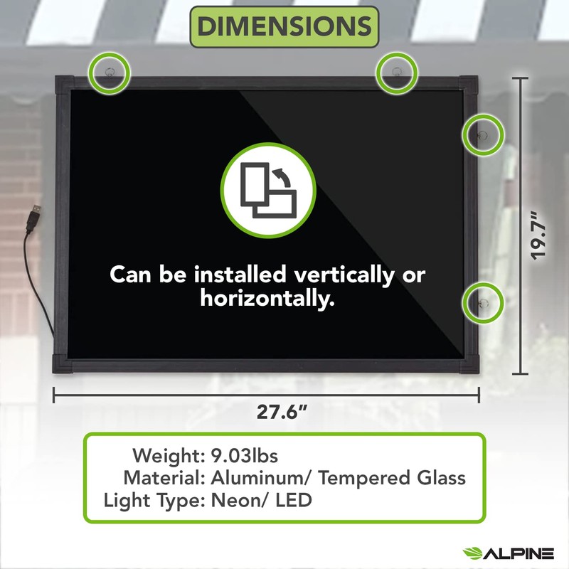 Alpine LED Message Writing Board - 20" X 28" Illuminated