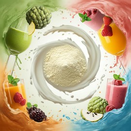 Indus Farms Custard Apple Fruit Powder | Creamy Tropical Flavor for Smoothies, Desserts, Baking & Beverages | Plant-Based | Easy-to-Mix | 1 LB