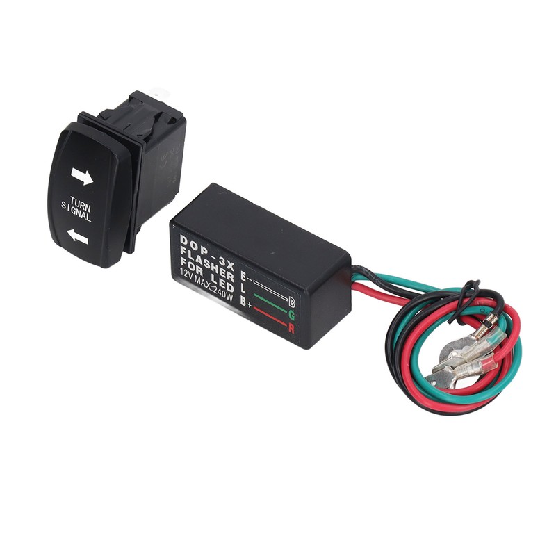 Turn Signal Rocker Switch LED Waterproof Anti Shock 240W Motorcycle