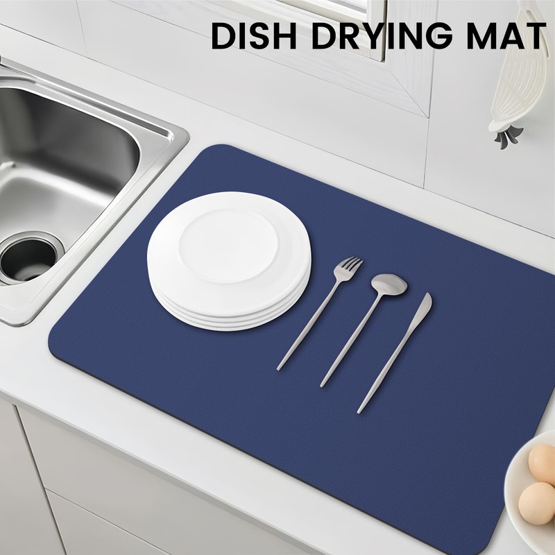 WISELIFE Dish Drying Mat Super Absorbent Drying Mat Large Dish