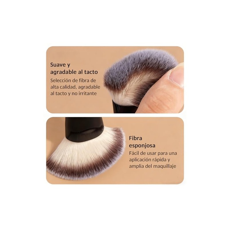 5 Piezas Brochas de Maquillaje de Doble Punta, Set Profesional