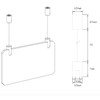 TUBYIC Ceiling Sign Hanger, Solid Aluminum Picture Hanging Hardware for