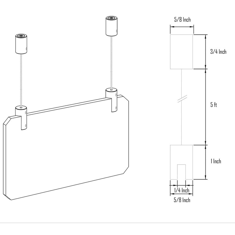 TUBYIC Ceiling Sign Hanger, Solid Aluminum Picture Hanging Hardware for