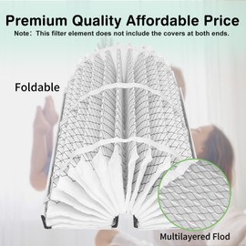 Upgraded EXPXXFIL0016 Merv 13 16x25x5(in) Replacement Filter Compatible with Bryant/Carrier EZ-FLEX EXPXXFIL0016 heating and cooling system, Part Number: EXPXXFIL0016-2 Pack