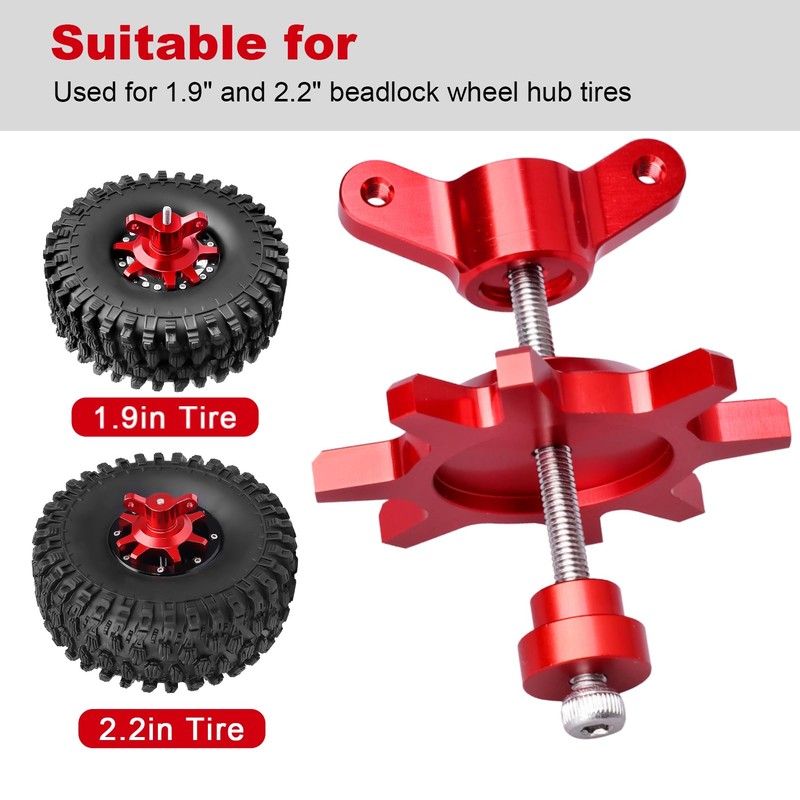 Hobbyfire Aluminum 1.9 2.2 inch Beadlock Wheels Mounting Tools Assembly