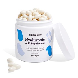CorneaCare High Absorption Hyaluronic Acid | Hyaluronic Acid Supplements | Hydration Tablets | Anti Aging Supplement | Eye Vitamins | Eye Supplements | 120 Softgels