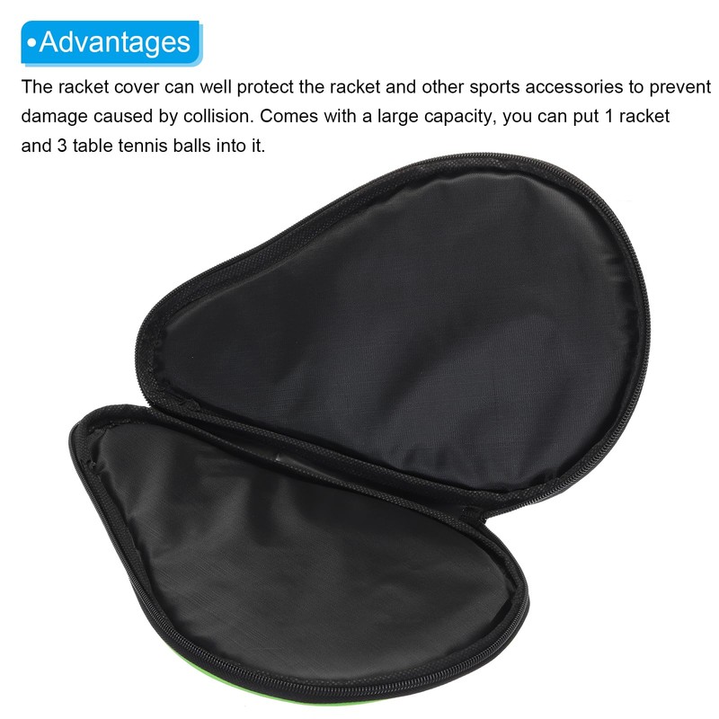 PATIKIL 12"x8" Table Tennis Racket Case Cover Table Tennis Racket