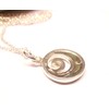 Sterling Silver Spiral Abalone Shell Pendant with 45cm Silver Chain