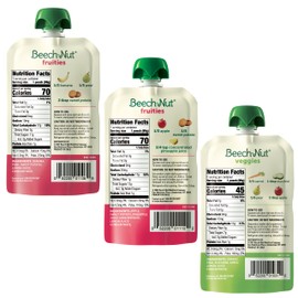 Beech-Nut Beech-Nut Baby Food Variety Pack, Fruit & Root Veggie Blends Baby Food Pouches, Fruit & Veggie Purees, 3.5oz (18 Pack)