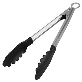 Pearl Metal Tongs, 9.4 inches (24 cm), Nylon, Cooking Vegilive, Black