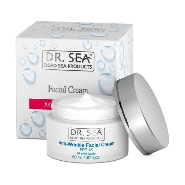 Dr. Sea Anti-Wrinkle Face Cream with Sun Protection Factor SPF 15, SPF 15, 50 ml
