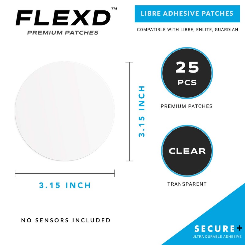 Flexd - Libre 3 Sensor Covers Waterproof, Freestyle Adhesive Patches