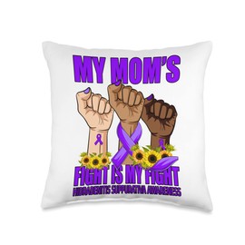 Fight Is My Fight Hidradenitis Suppurativa My Mom's Throw Pillow, 16x16, Multicolor