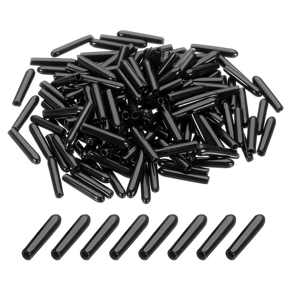 PATIKIL 1.5mm/0.06" Rubber End Caps, 144 Pcs Screw Caps Covers