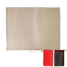 Fire Pit Mat for Deck Fireproof, Outdoor Wood Stove Hearth Pads, Camping BBQ Mat with Fire Retardant Material to Protect Your Deck Patio Lawn Campsite from Fire Burn, yellow, 40“x32”