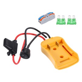 HARFINGTON Battery Adapter Converter for DIY Rc Car Truck Toys' 20V Battery, Battery Conversion Kit with 12AWG Wire, Wire Terminal, 1 Set 6pcs, Yellow