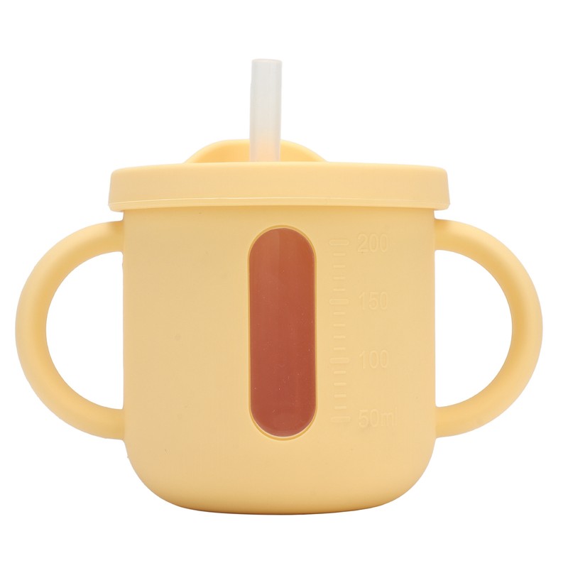 Silicone Sippy Cups Double Handles Lightweight Toddler Training Cup with