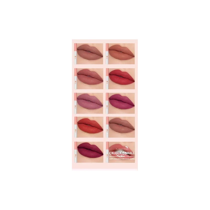10pcs Labiales Lana Del Rey Juego De Lápiz Labial Mate