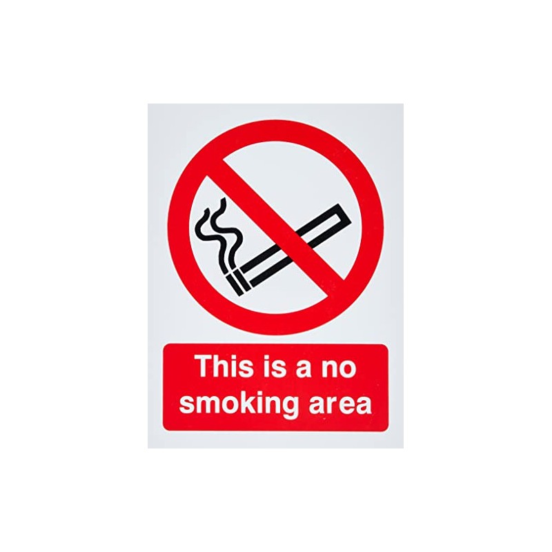 This Is A No Smoking Area Sign 150mm x 200mm