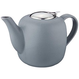 Küchenprofi London Ceramic Teapot with Stainless Steel Infuser, Gray, 8 Cup