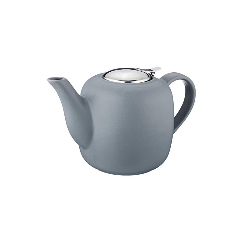 Küchenprofi London Ceramic Teapot with Stainless Steel Infuser, Gray, 8
