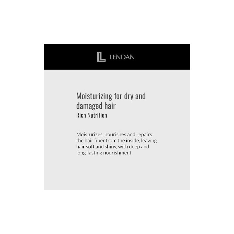 Lendan Hydrating Hair Mask For Dry And Damaged Hair, 16.4