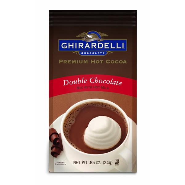 Ghirardelli Double Chocolate Premium Hot Cocoa, Single Serve Packet