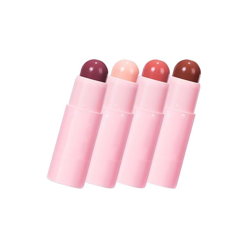 Juego de 4 Labiales Mate Rosa para Mujer, Color Intenso