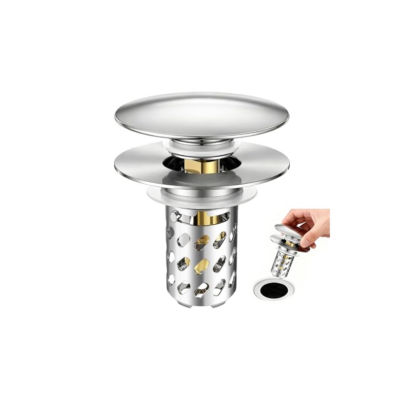 Pop Up Bathroom Sink Stopper, Universal Bathroom Sink Drain Strainer