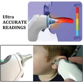 200 Pack Ear Thermometer Covers Replacement Probe Cover Tips Lens Filters, Refill Caps for All Braun Models Digital Thermometers Disposable Covers