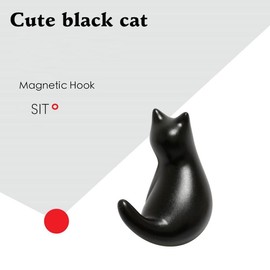 Black Cat Refrigerator Magnets, 4 Pack Cute Cat Fridge Magnets Gift for Lady Cats Lovers Novelty Butt, 3D Small Fridge Magnet Funny for Kitchen Refrigerator, Office, or Classroom Decor